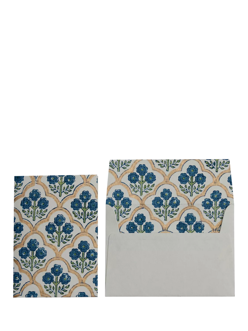 Paper Mirchi Trellis blank greeting card with envelope, imported from the UK