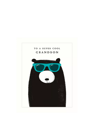 John Lewis Art File Bear Sunglasses Grandson Birthday Card- Buy online at McGrocer