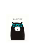 Art File bear sunglasses birthday card, UK version