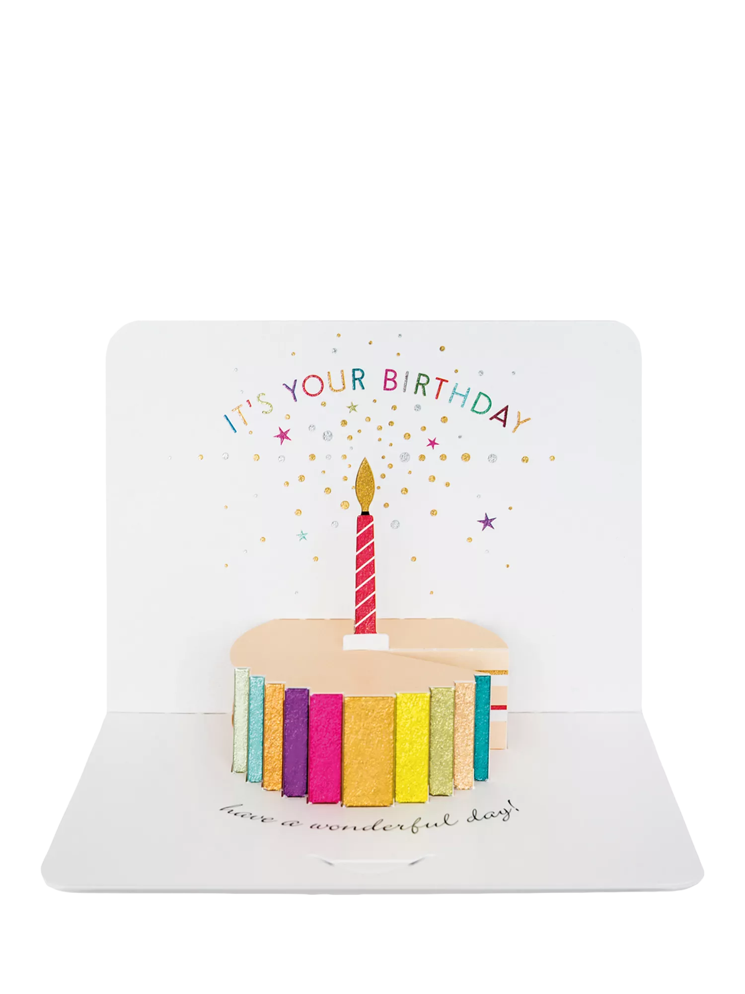 Art File pop up cake candle birthday card, imported from the UK