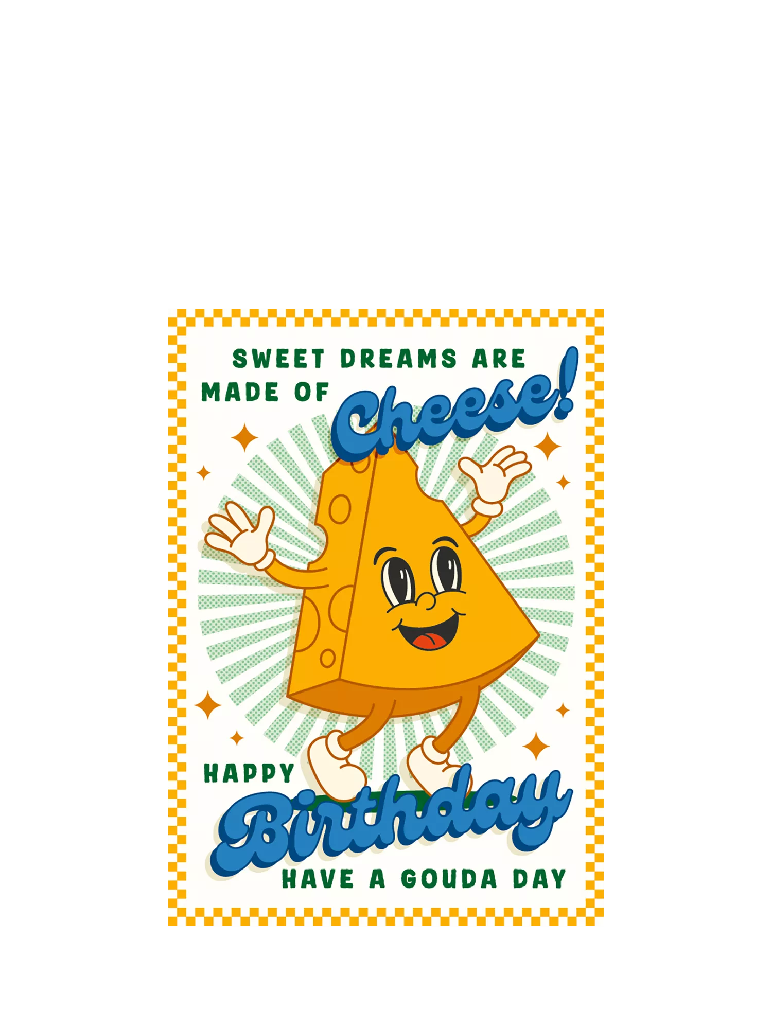 Art File Cheese Face birthday card 175x125mm, UK version