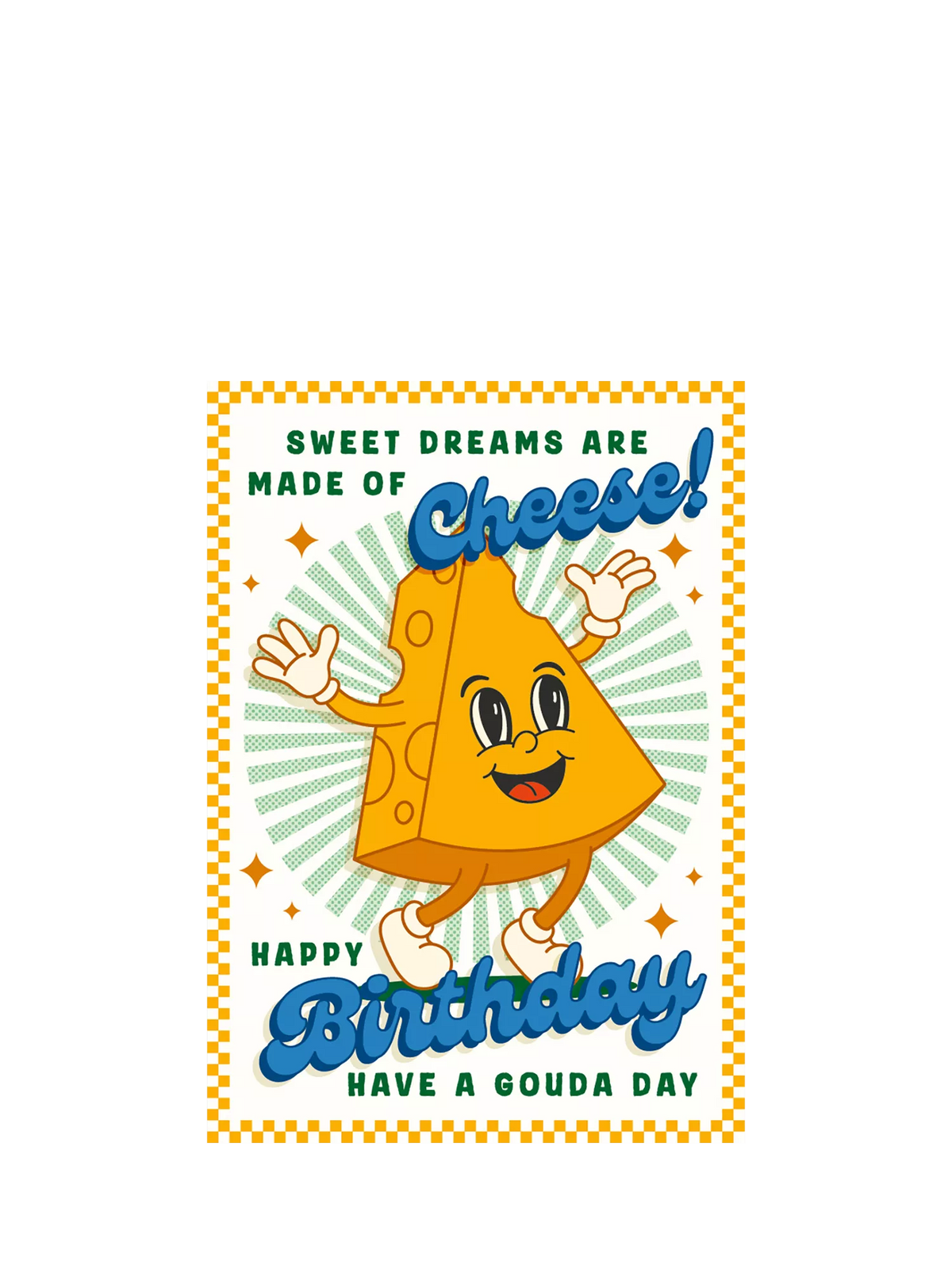 Art File Cheese Face birthday card 175x125mm, UK version