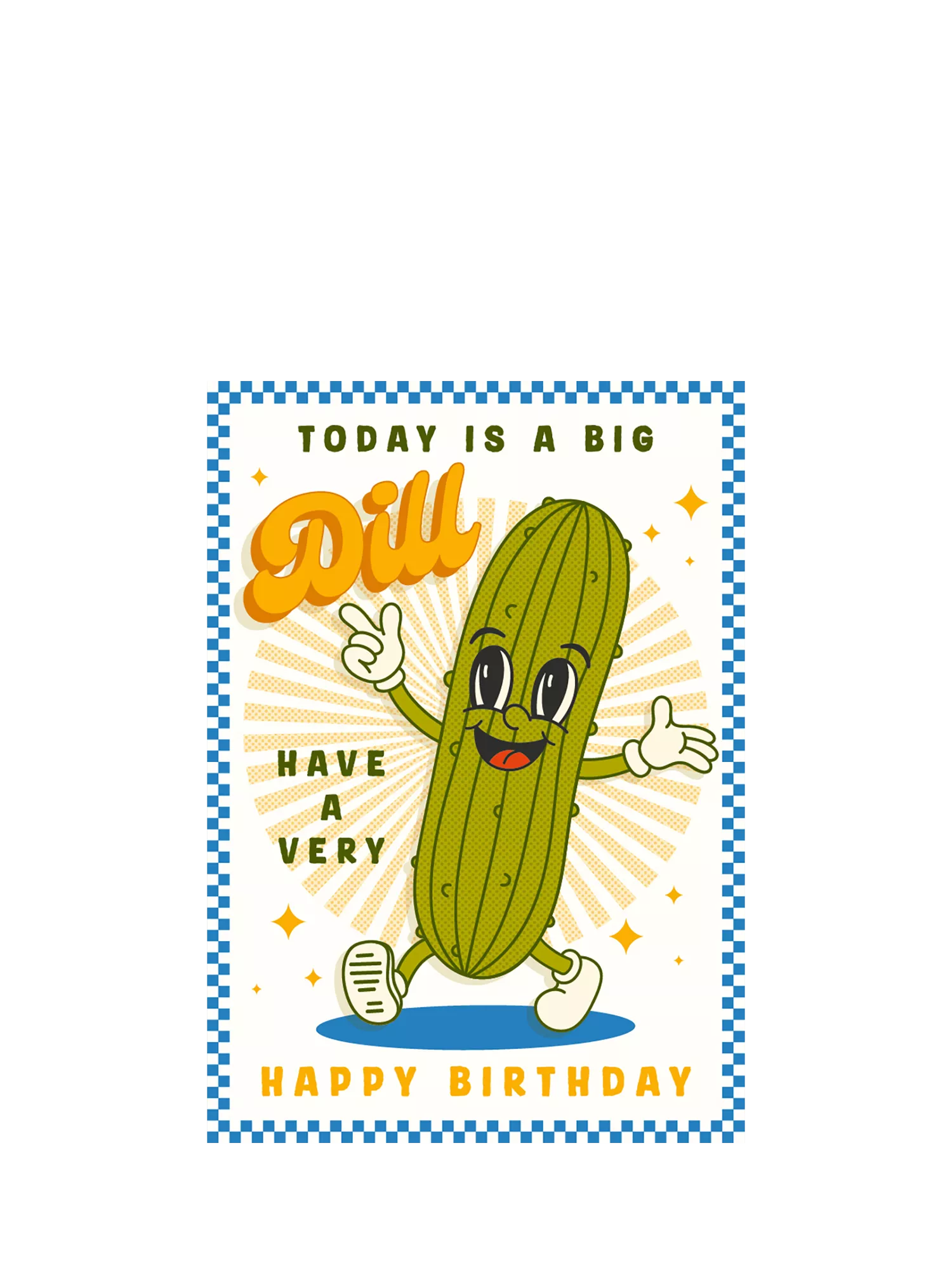Art File Dill Face birthday card 175x125mm (British brand)