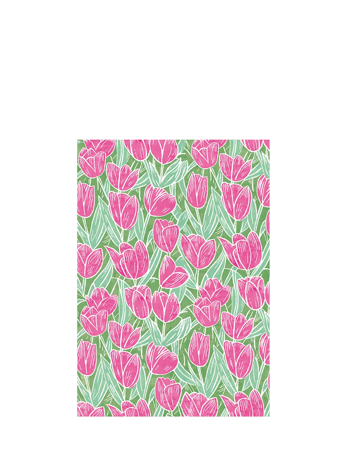 Art File tulips blank greeting card 140x105mm, UK version