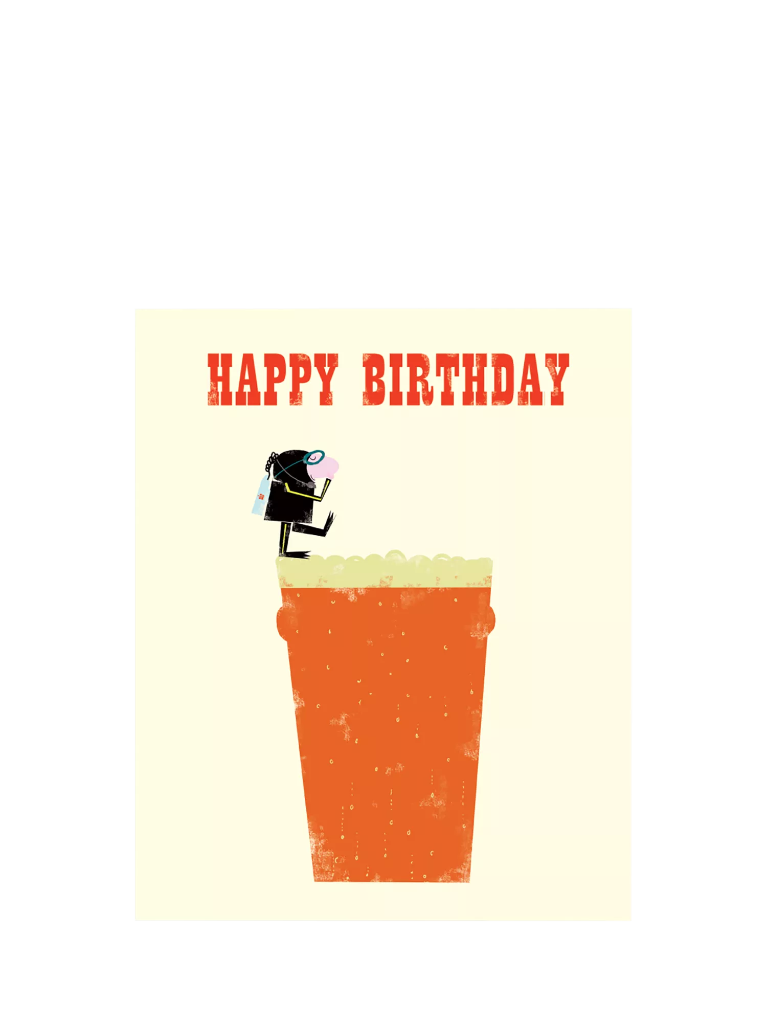 Art File pint of beer birthday card (British brand)
