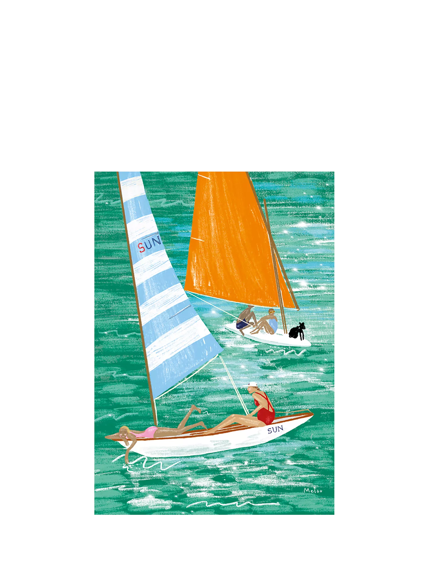 Art File Sailing Boat greeting card - British product