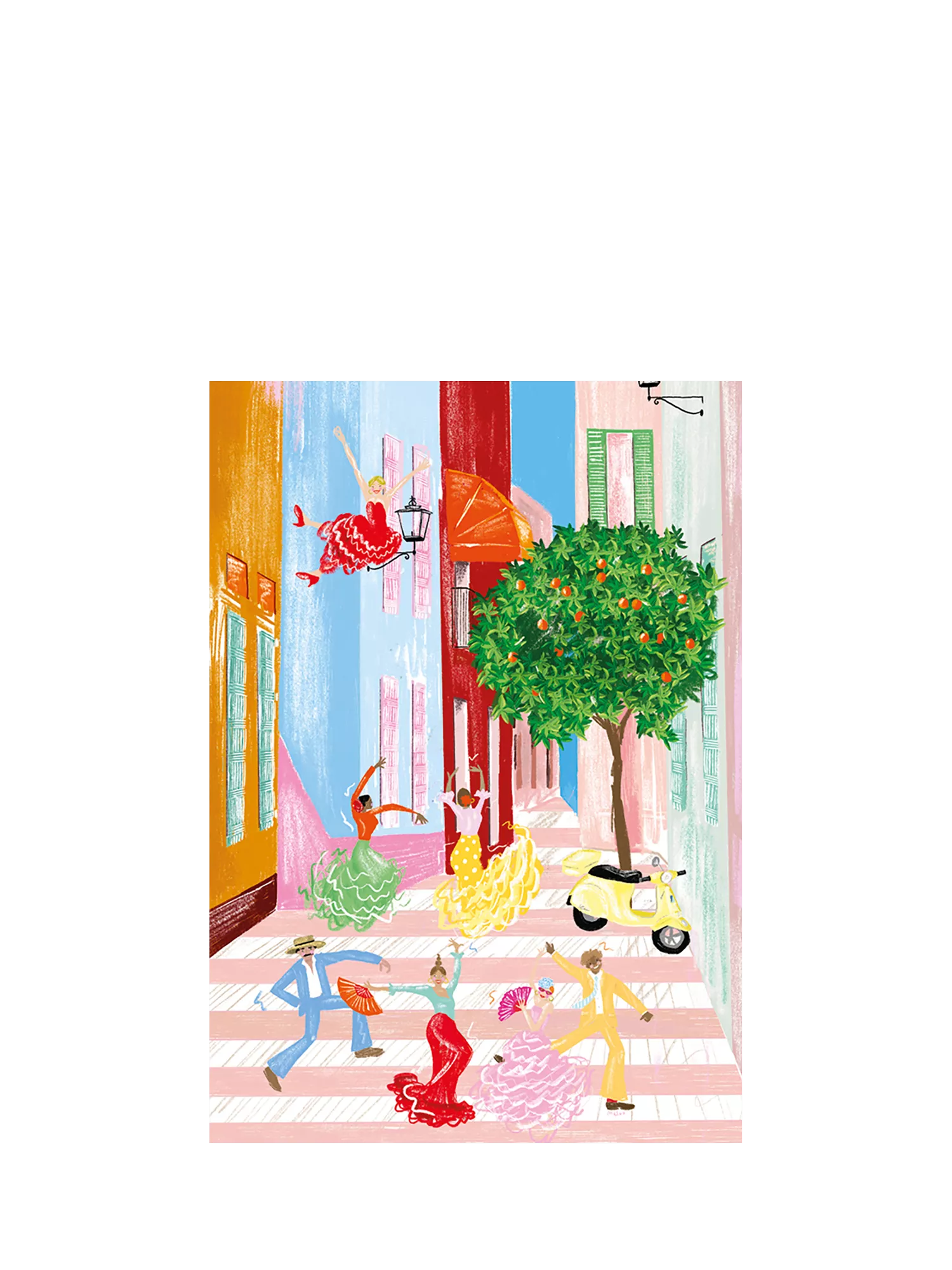 Art File Street Dancing greeting card 155x110mm, UK version