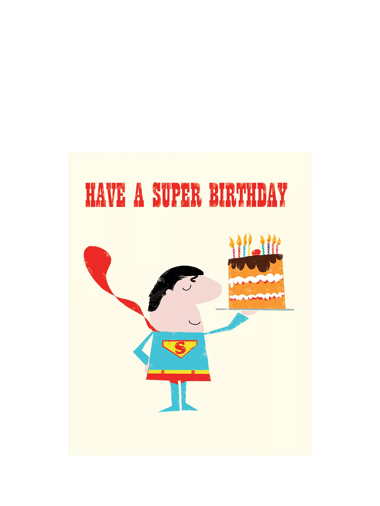 Art File Superman Birthday Card 175x143mm - British product