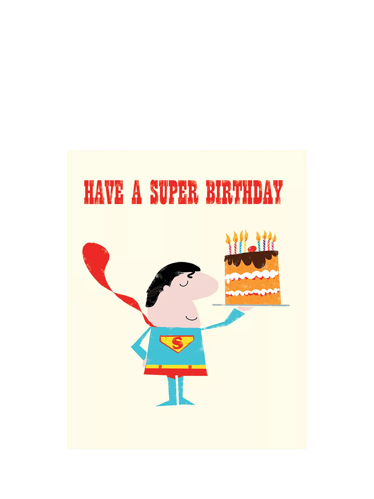 Art File Superman Birthday Card 175x143mm - British product