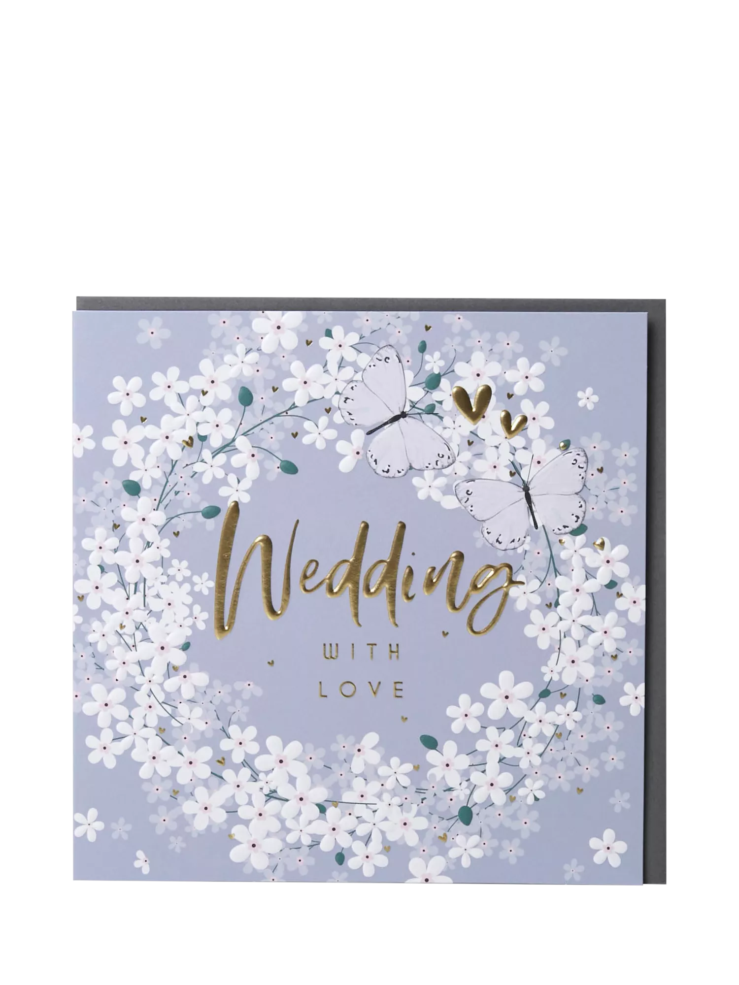 Belly Button Designs butterfly wreath wedding card, imported from the UK