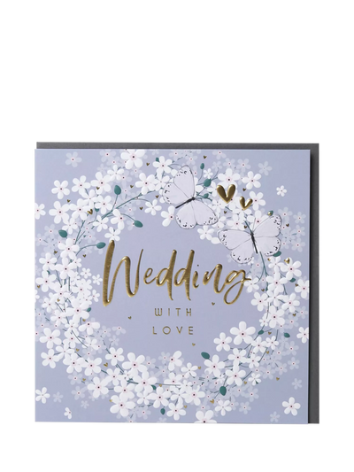 John Lewis Belly Button Designs Butterfly Wreath Wedding Card- Buy online at McGrocer