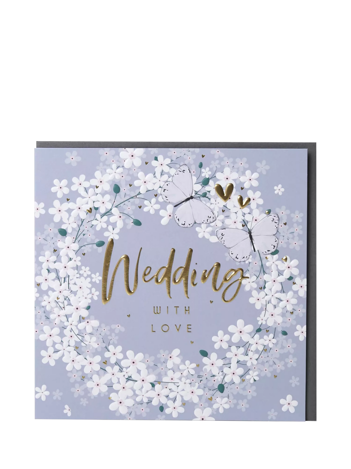 Belly Button Designs butterfly wreath wedding card, imported from the UK