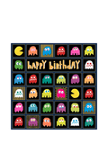 Paper Salad Game Icons birthday card with orange envelope, UK version