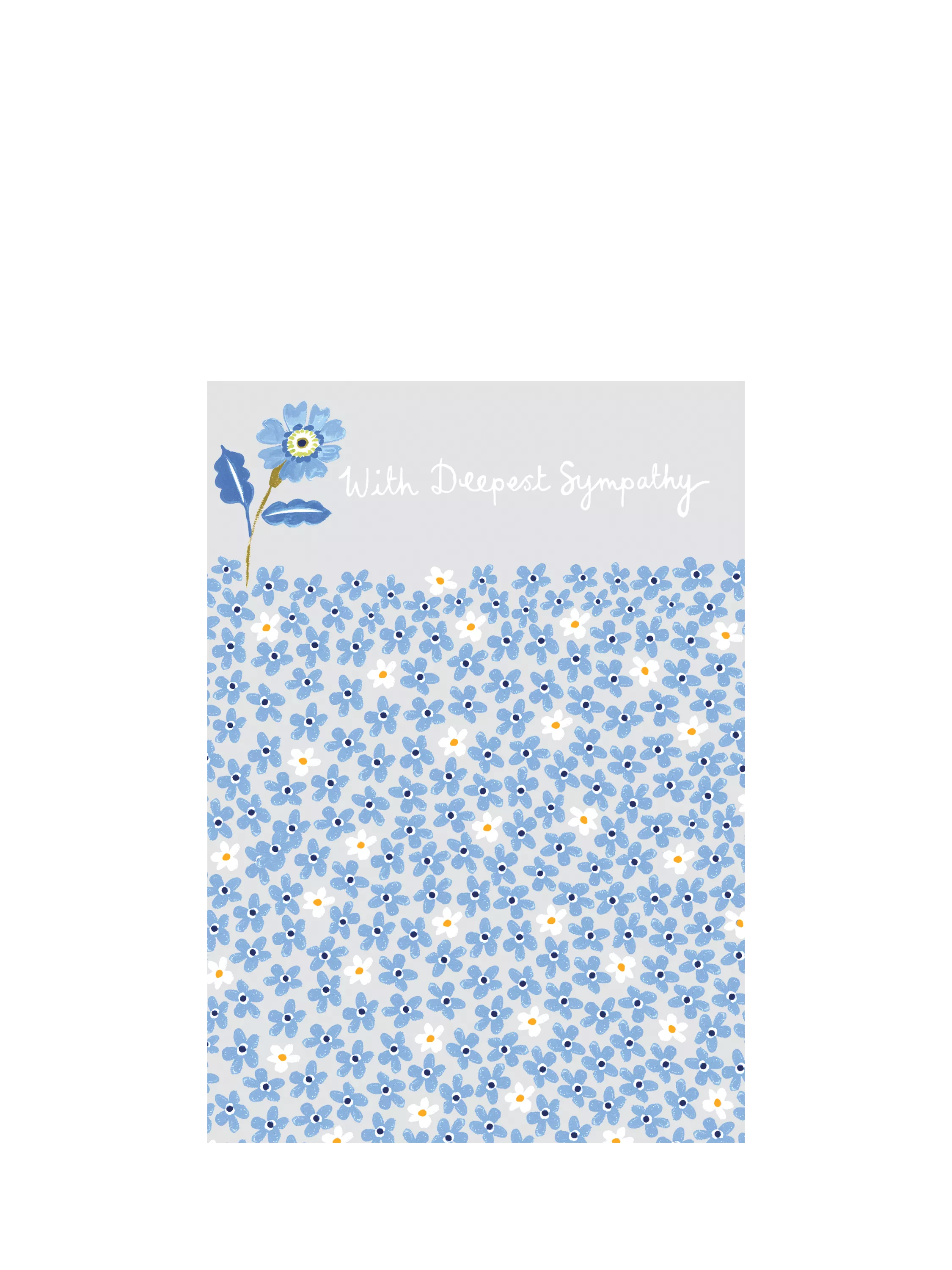 Paper Salad sympathy card, flowers design - British product