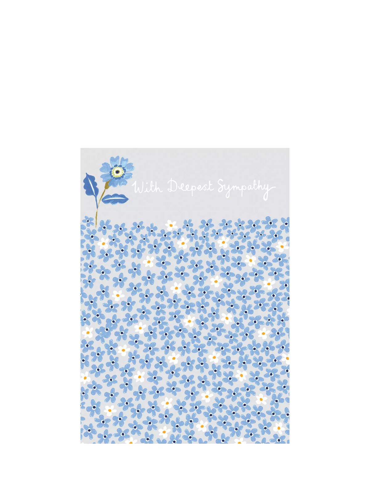 Paper Salad sympathy card, flowers design - British product