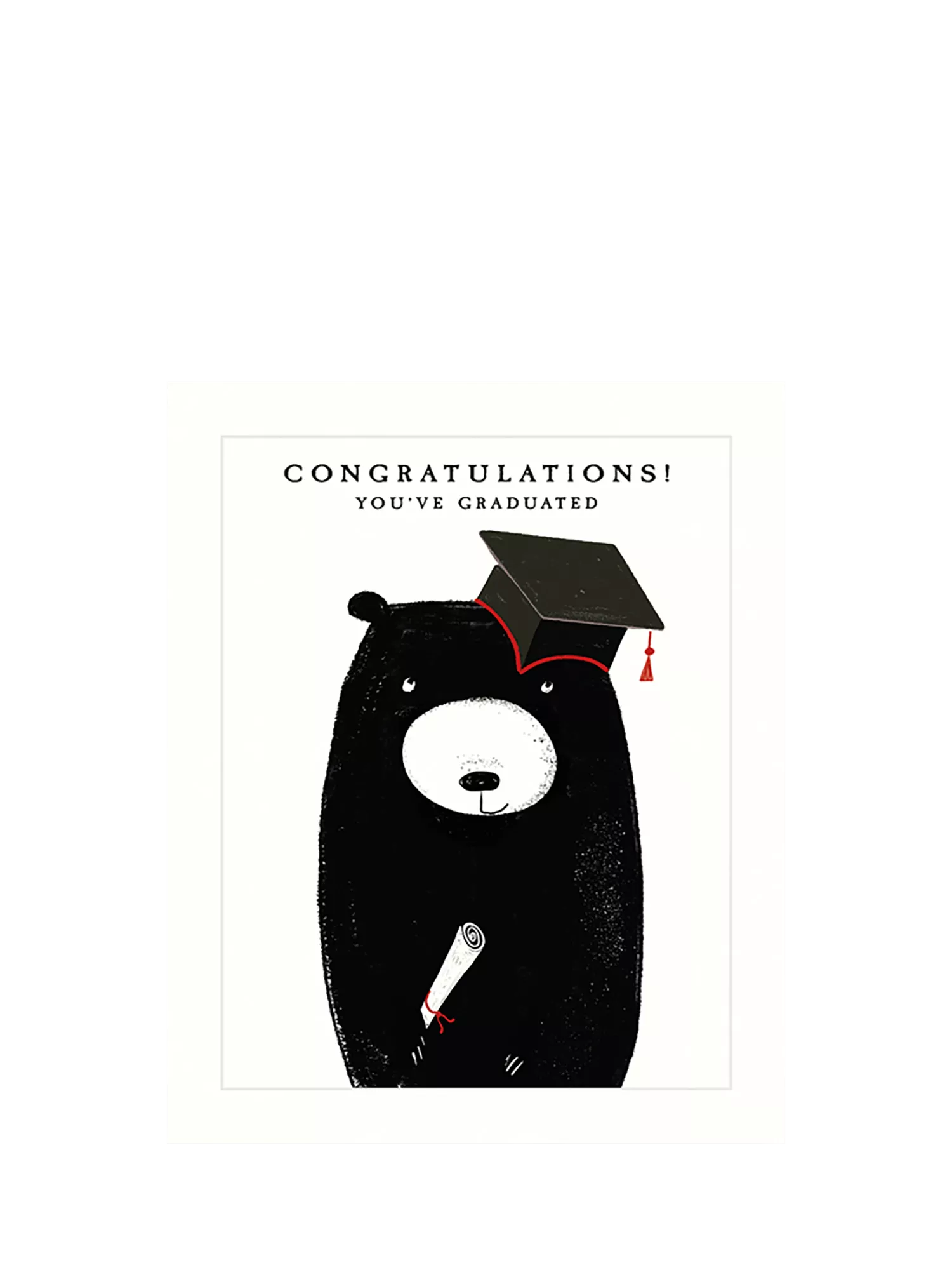 Art File bear graduation greeting card - British product