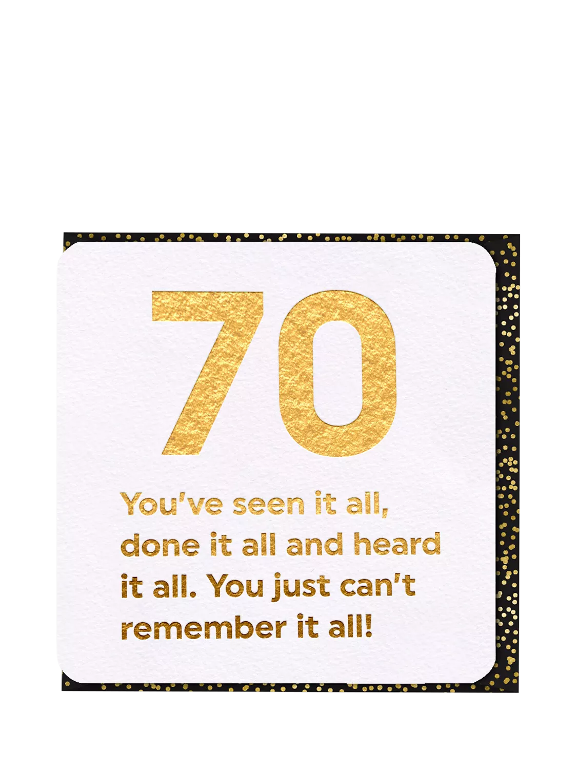 Brainbox Candy 70th birthday greeting card (British brand)