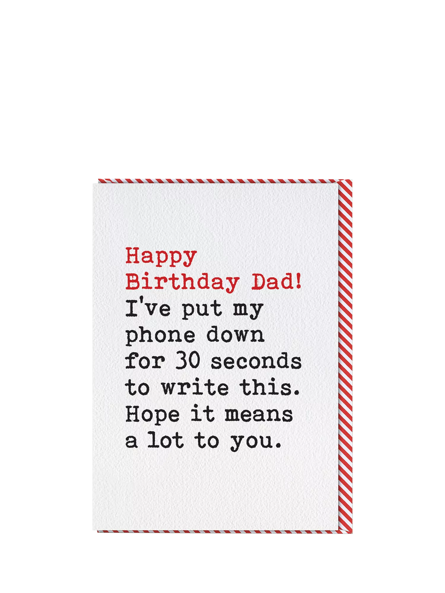 Brainbox Candy Dad birthday card Phone Down design, imported from the UK