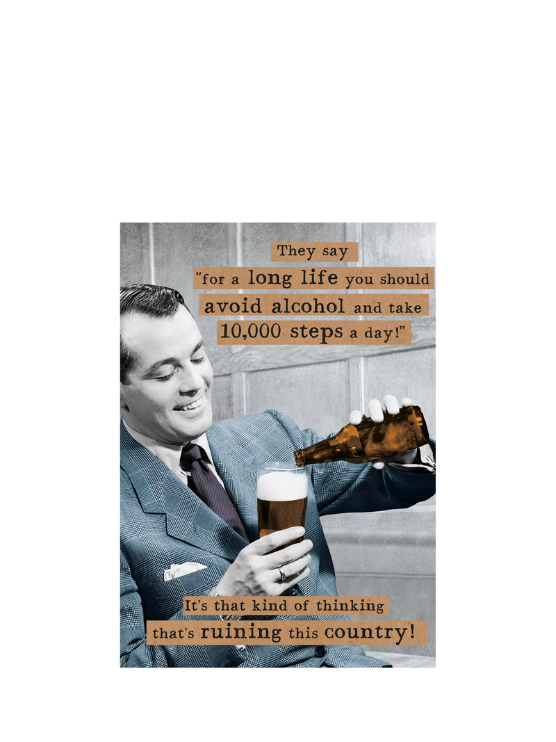 Pigment Avoid Alcohol birthday card - British product