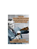 Pigment Avoid Alcohol birthday card - British product
