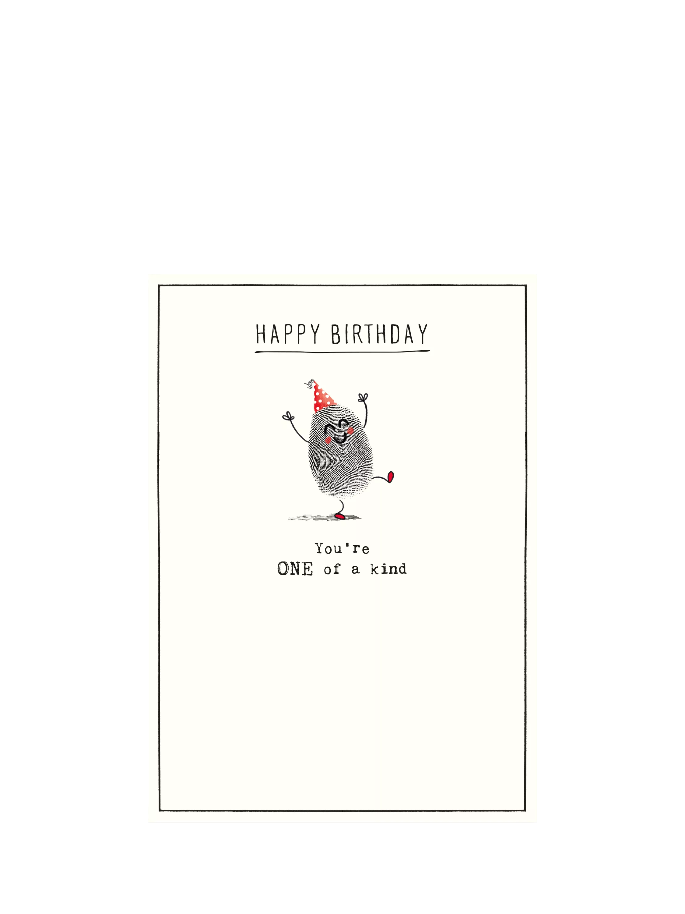 Pigment birthday card Happy Birthday message with brown envelope - British product