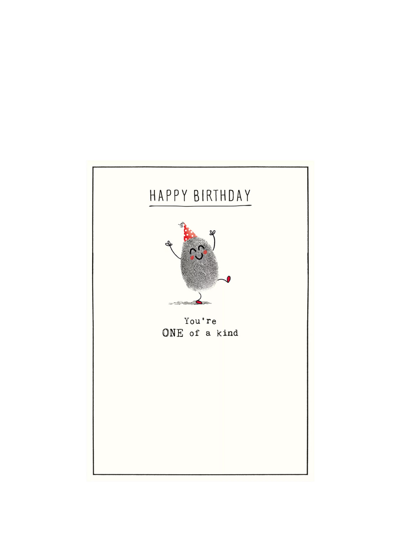 Pigment birthday card Happy Birthday message with brown envelope - British product