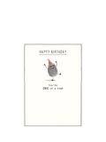 Pigment birthday card Happy Birthday message with brown envelope - British product