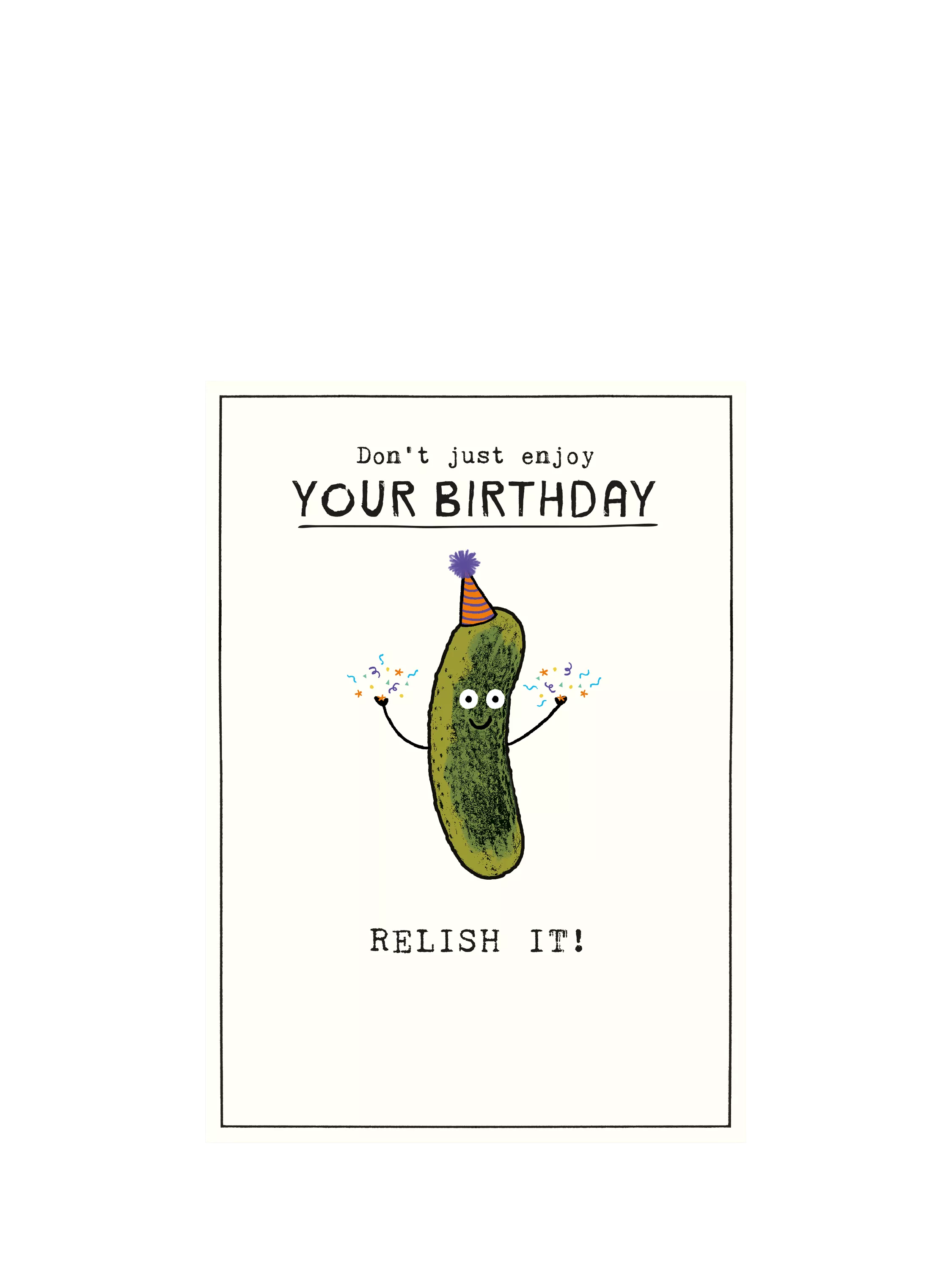 Pigment Relish It birthday card with brown envelope - British product