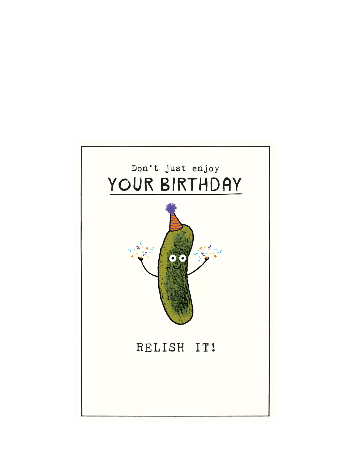Pigment Relish It birthday card with brown envelope - British product