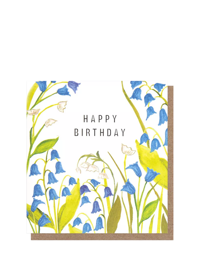 Caroline Gardner Bluebells Birthday Card with envelope (British brand)