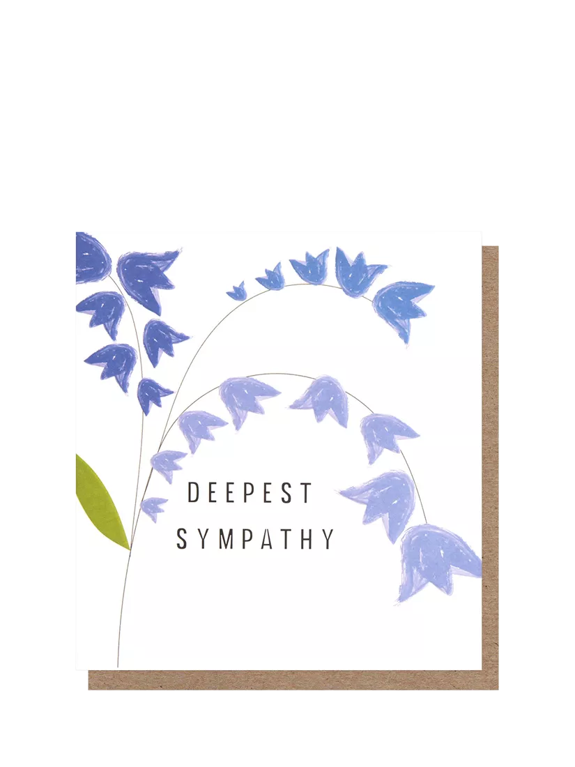 Caroline Gardner Bluebells sympathy card, UK version