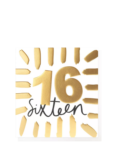 John Lewis Caroline Gardner Brushstrokes 16th Birthday Card- Buy online at McGrocer
