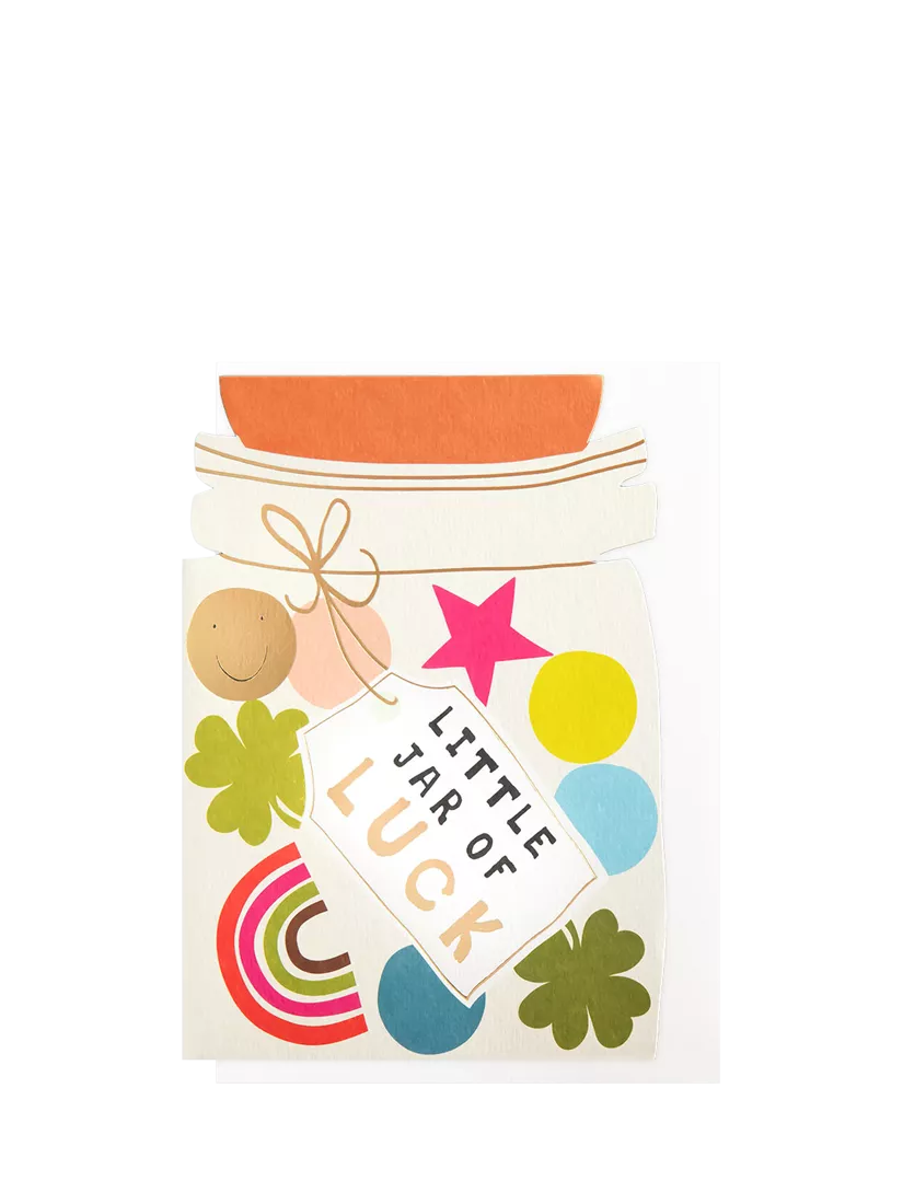 Caroline Gardner Little Jar good luck card with envelope (British brand)