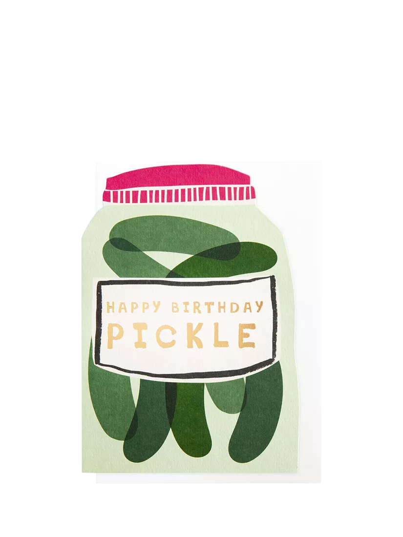 Caroline Gardner pickle jar birthday card, UK version
