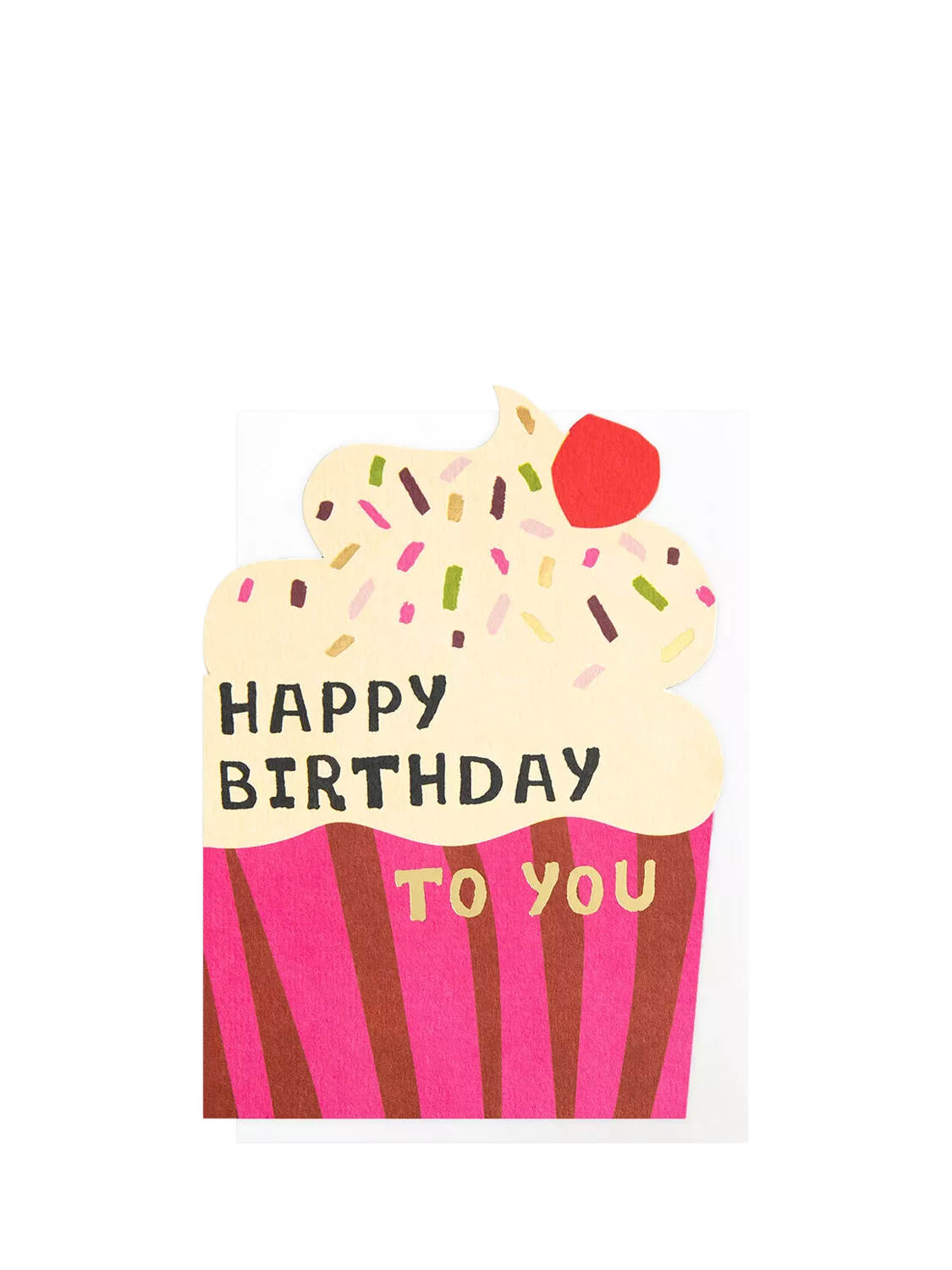 Caroline Gardner cupcake sprinkles birthday card (British brand)