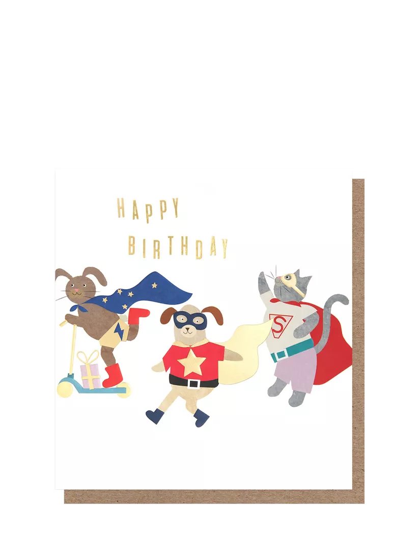 Caroline Gardner superhero birthday card, imported from the UK