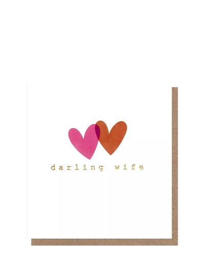 John Lewis Caroline Gardner Overlapping Hearts Birthday Card for Wife- Buy online at McGrocer