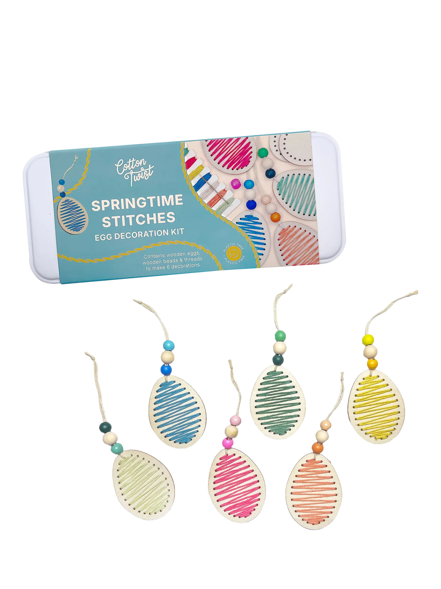 Cotton Twist Springtime Stitches egg decoration kit, UK version