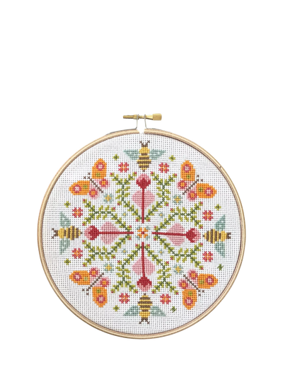 John Lewis Historical Sampler Company Butterfly Mandala Cross Stitch Kit- Buy online at McGrocer