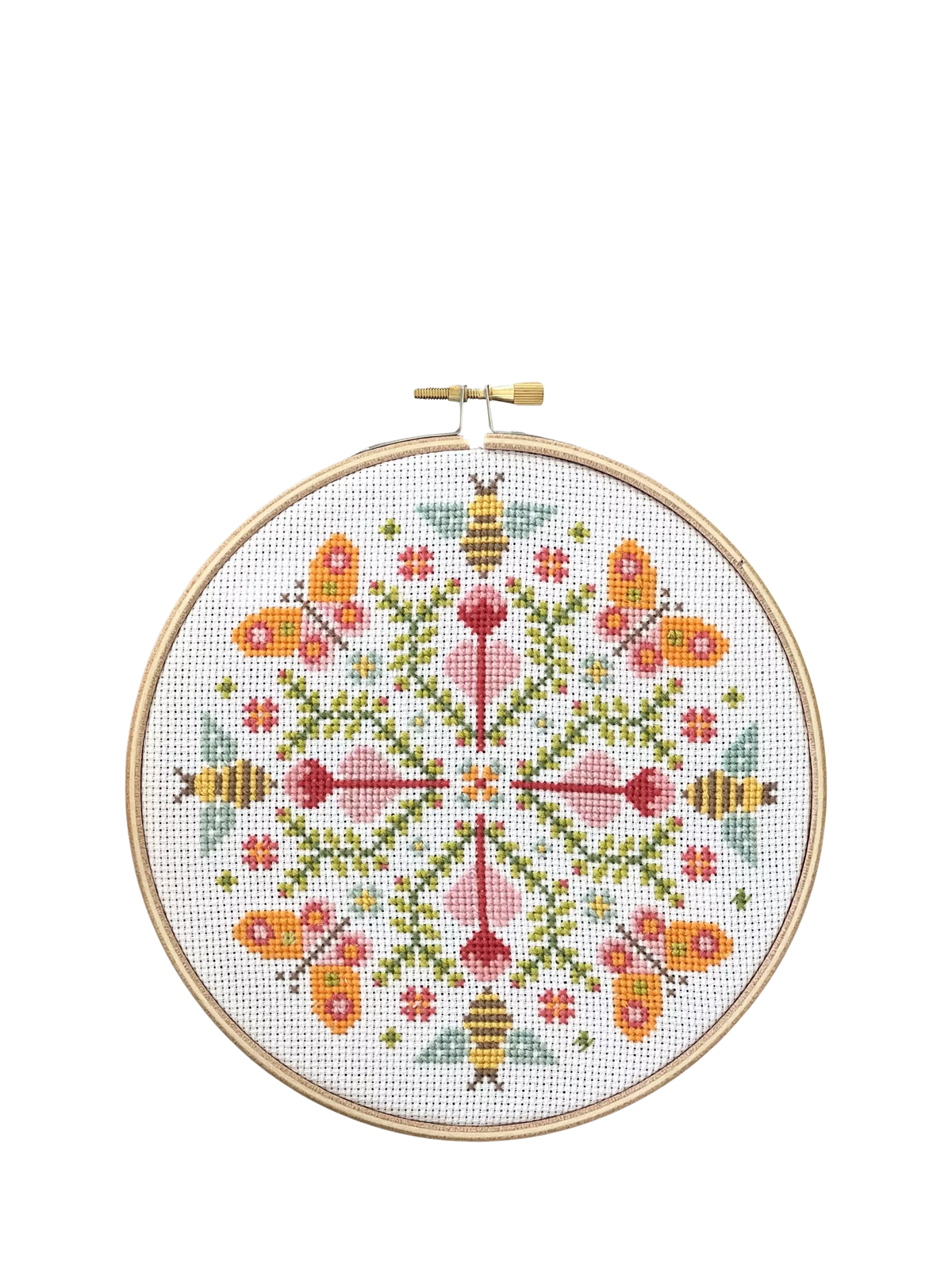 Historical Sampler Company butterfly mandala cross stitch kit - British product