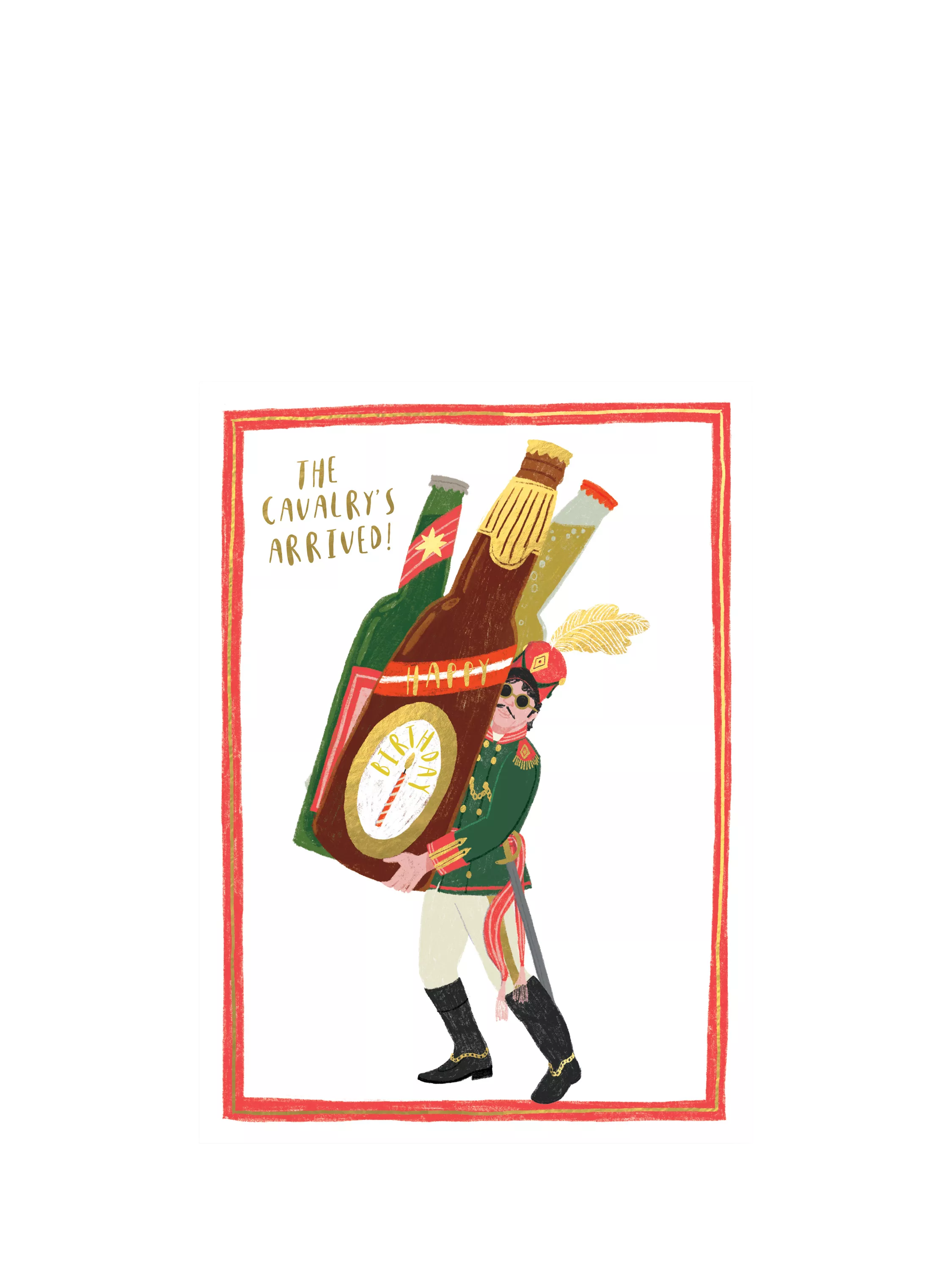 Eleanor Stuart birthday card with foil detail, blank inside - British product