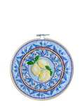MakeBox & Co Amalfi Lemons plate embroidery kit 18cm (British brand)