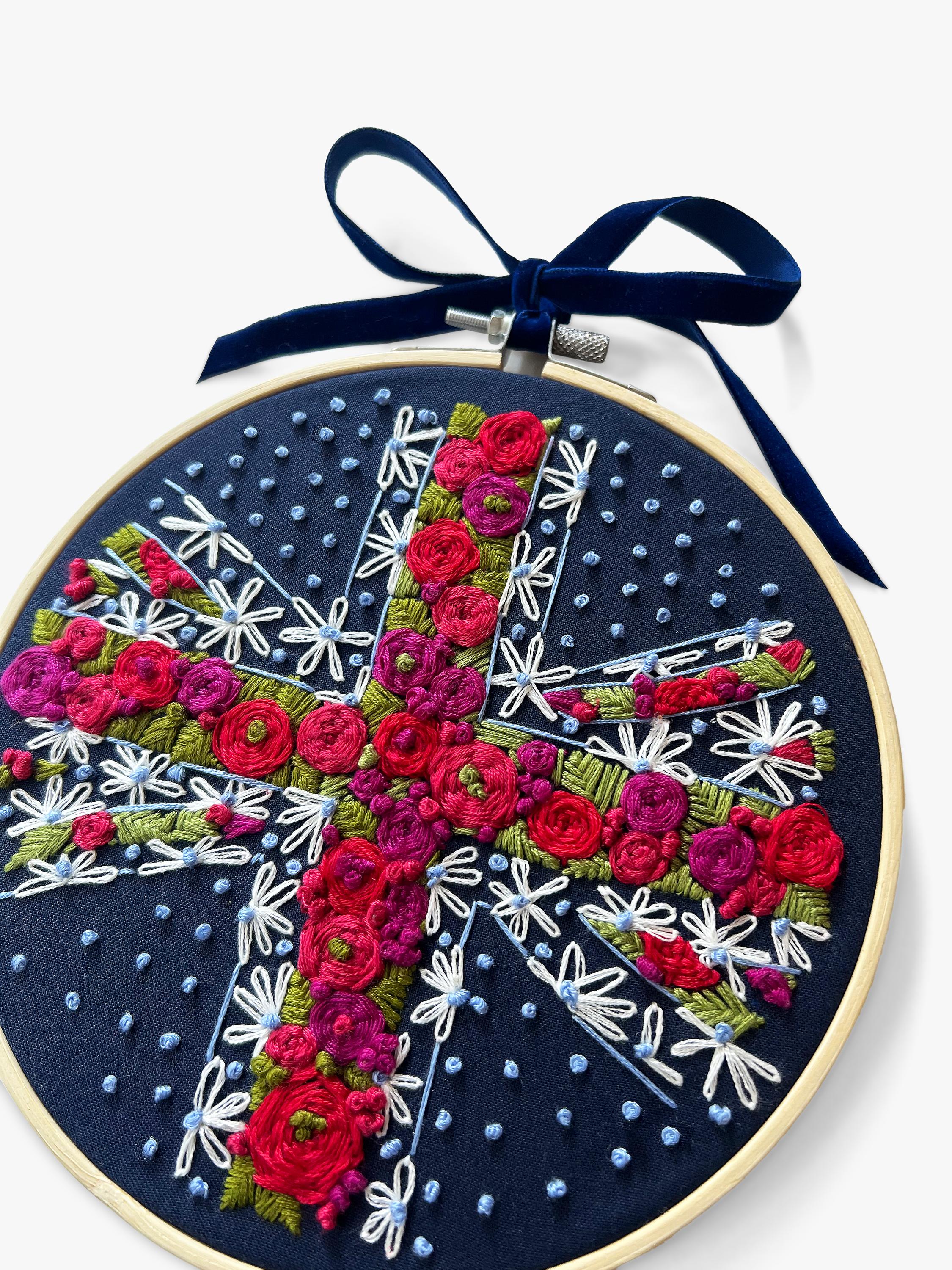 MakeBox & Co union flag embroidery kit - British product