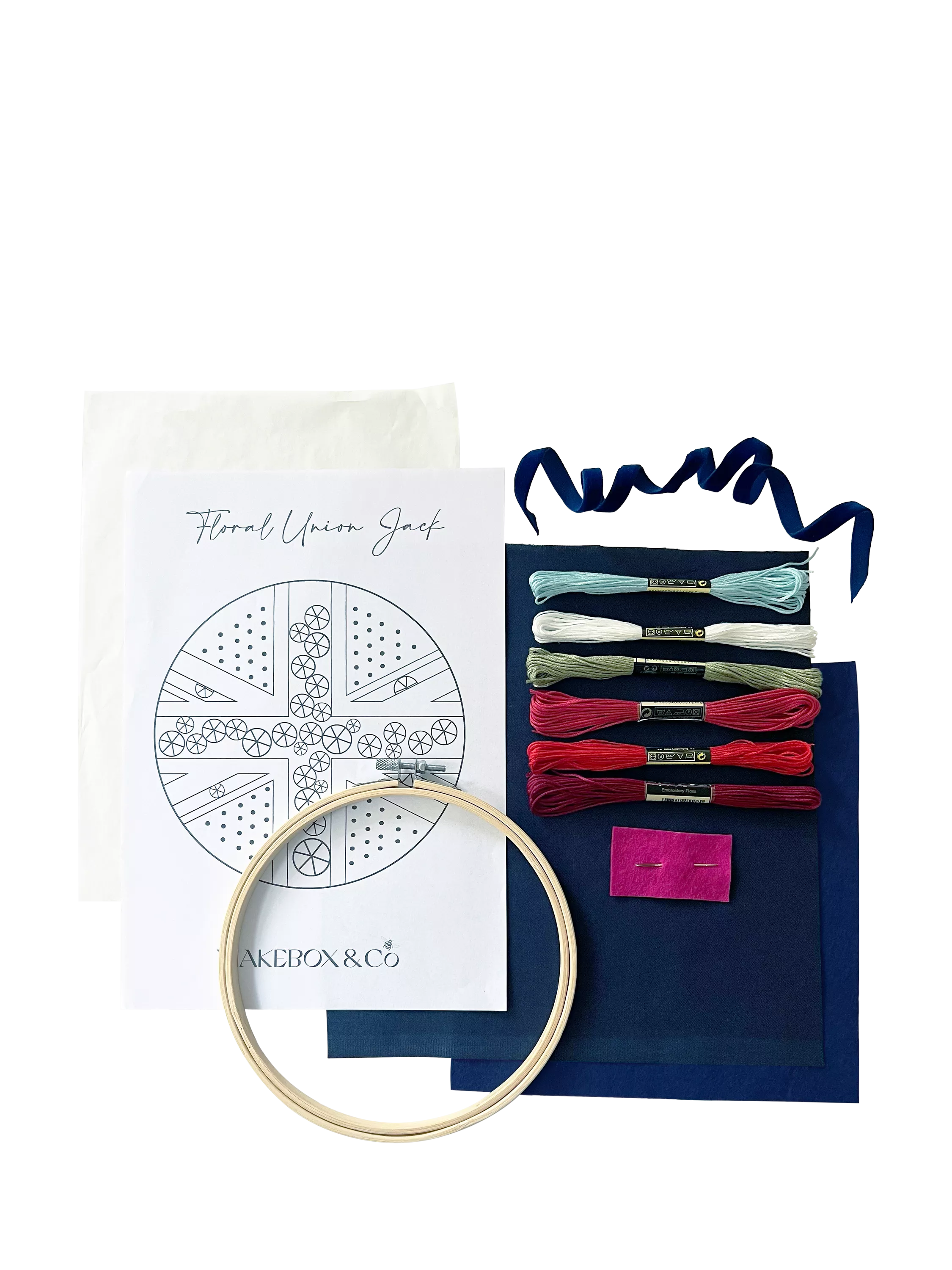 MakeBox & Co union flag embroidery kit - British product