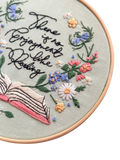 MakeBox & Co Enjoyment of Reading embroidery kit, UK version