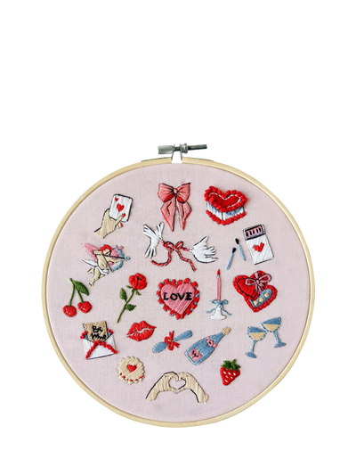 John Lewis MakeBox & Co Love Tokens Embroidery Kit- Buy online at McGrocer