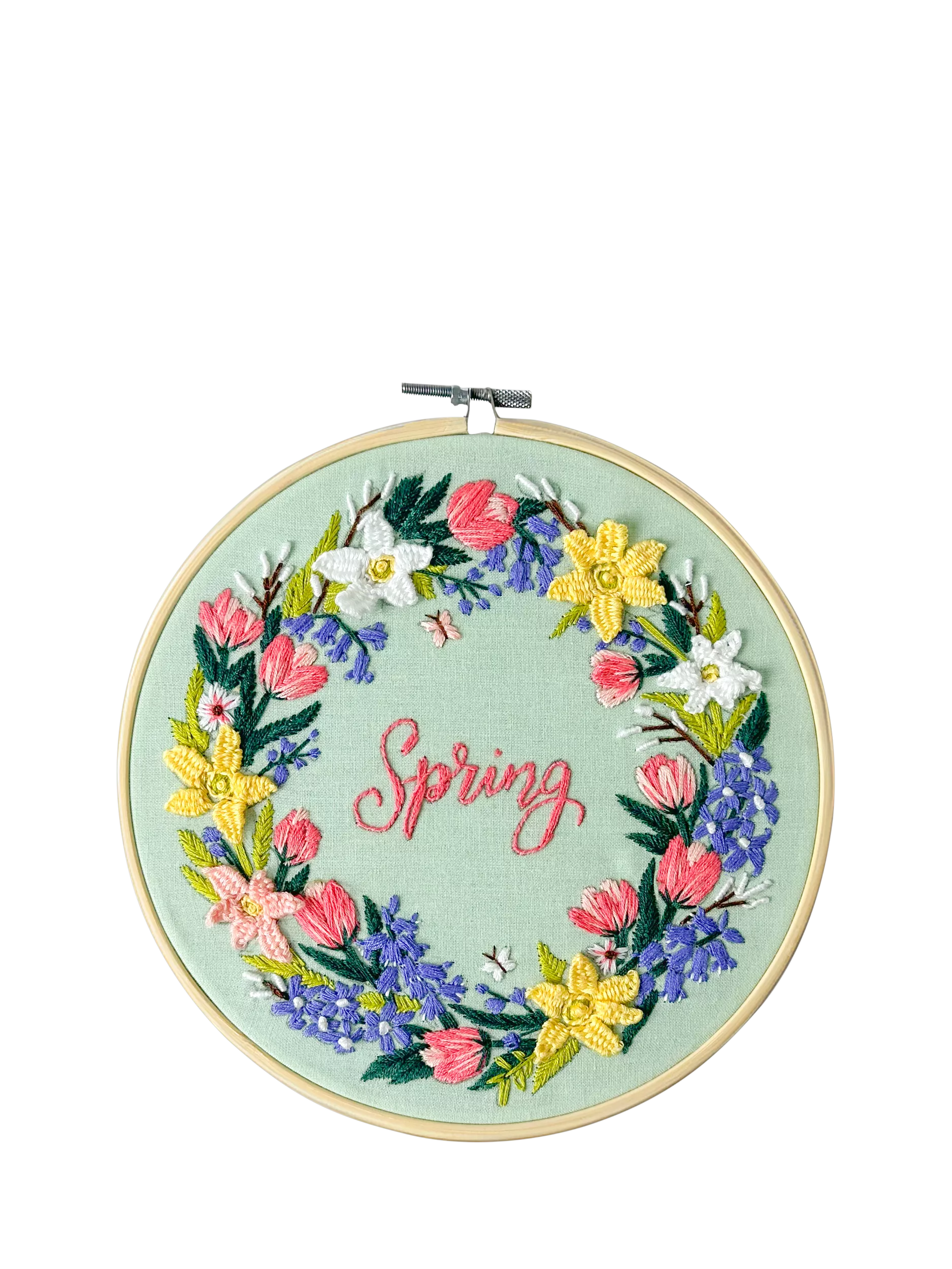 MakeBox & Co spring floral embroidery kit 20cm (British brand)