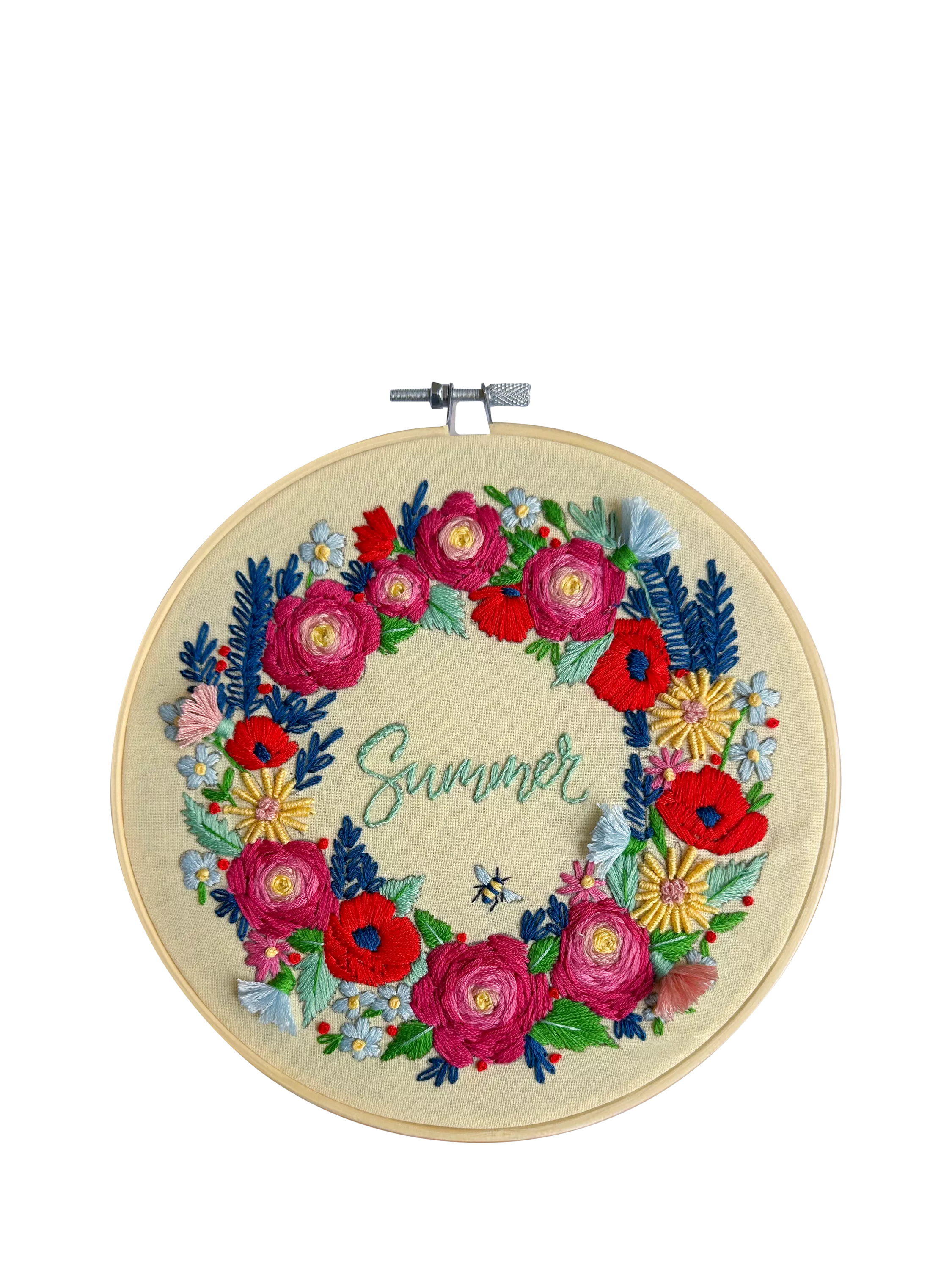 MakeBox & Co Summer Flowers embroidery kit 20cm, UK version