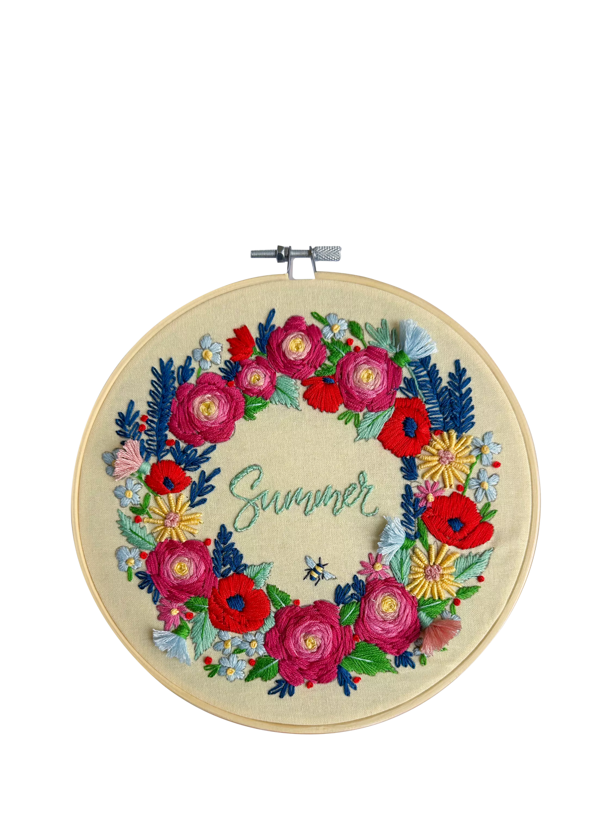 MakeBox & Co Summer Flowers embroidery kit 20cm, UK version