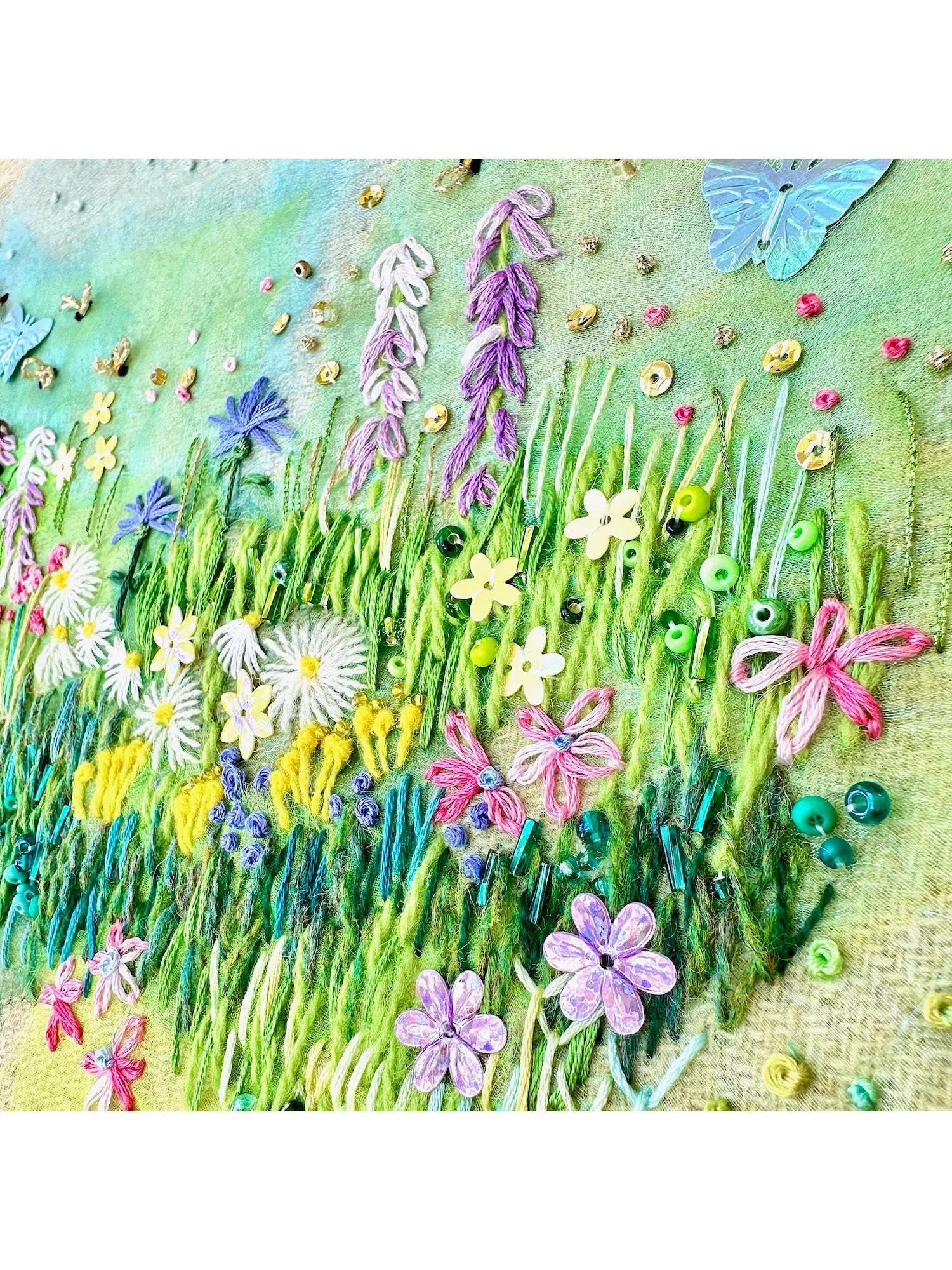 Rowandean Hazy Summer Day embroidery kit (British brand)